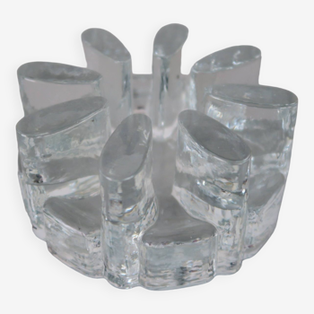 Vintage crystal trivet georgshütte glasdesign