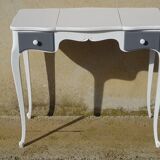 Small white and grey wooden dressing table