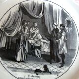 4 assiettes ‘parlantes’ Sarreguemines Les Saintes et Saints