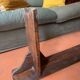 19th century bench in patinated oak, old farm bench