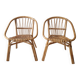Pair of rattan armchairs