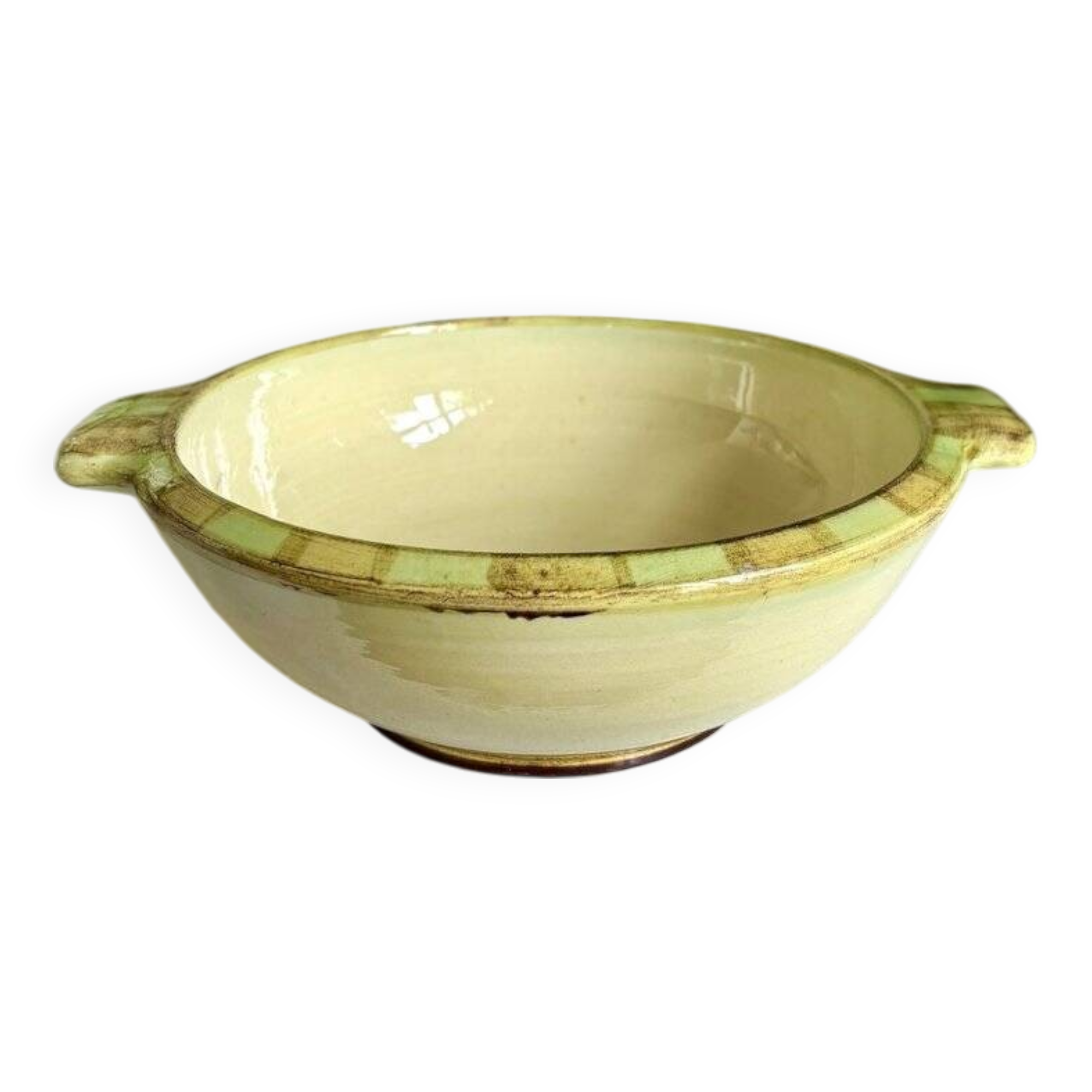 ALCEA hand-painted ceramic bowl with handles