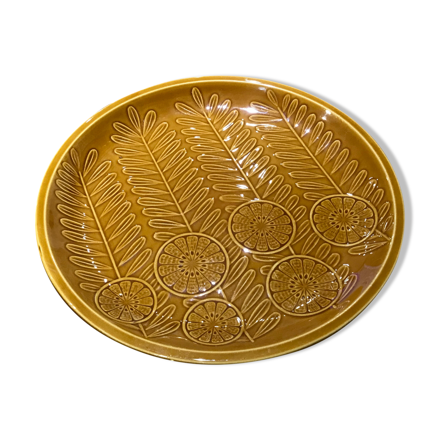 Ceramic round dish Salins 50s