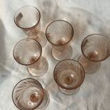 Verres à liqueur rosaline