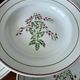 Set of 8 antique deep plates KG Lunéville, floral berry decoration.