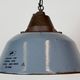 Industrial Grey Enamel and Cast Iron Pendant Light, 1960s