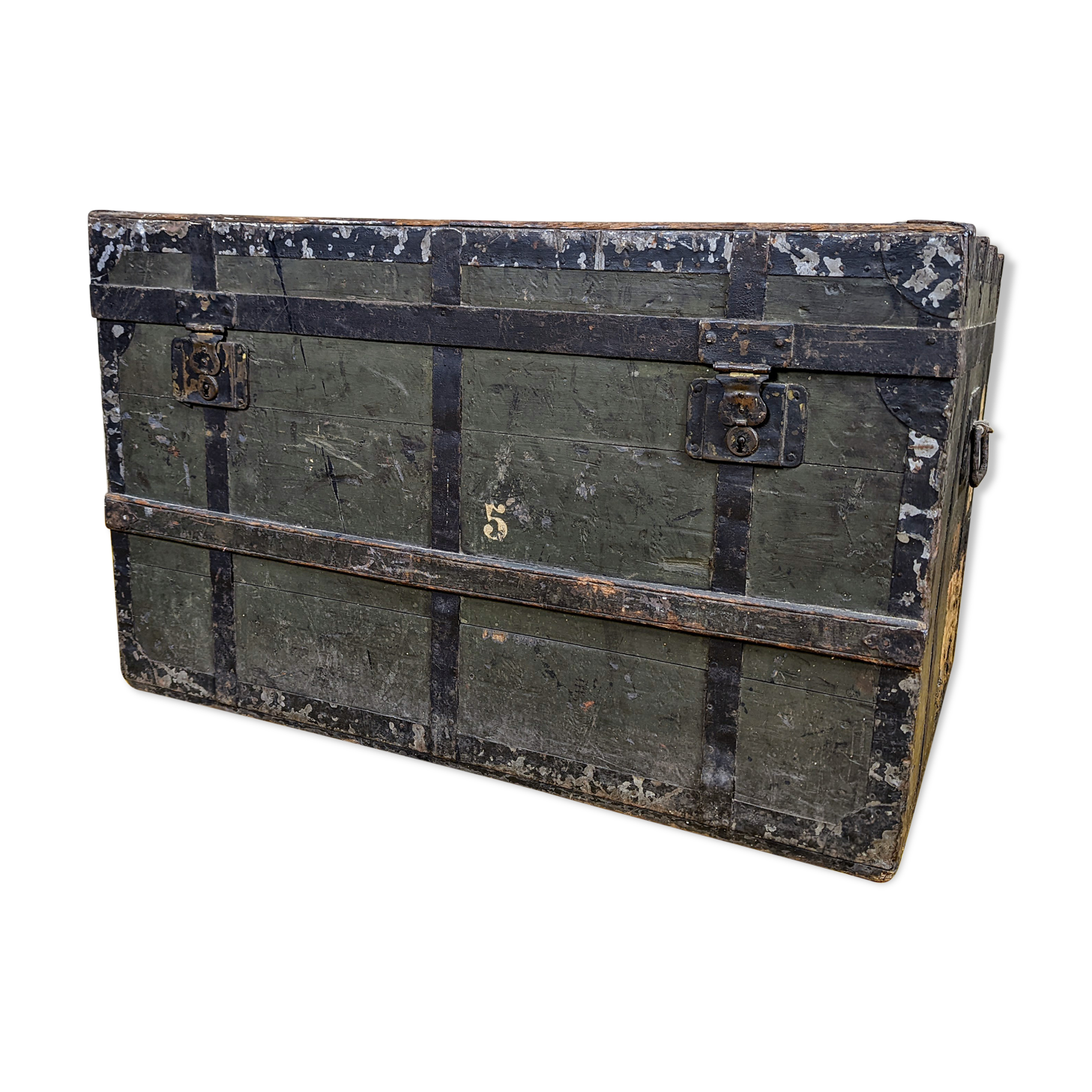 Antique travel trunk