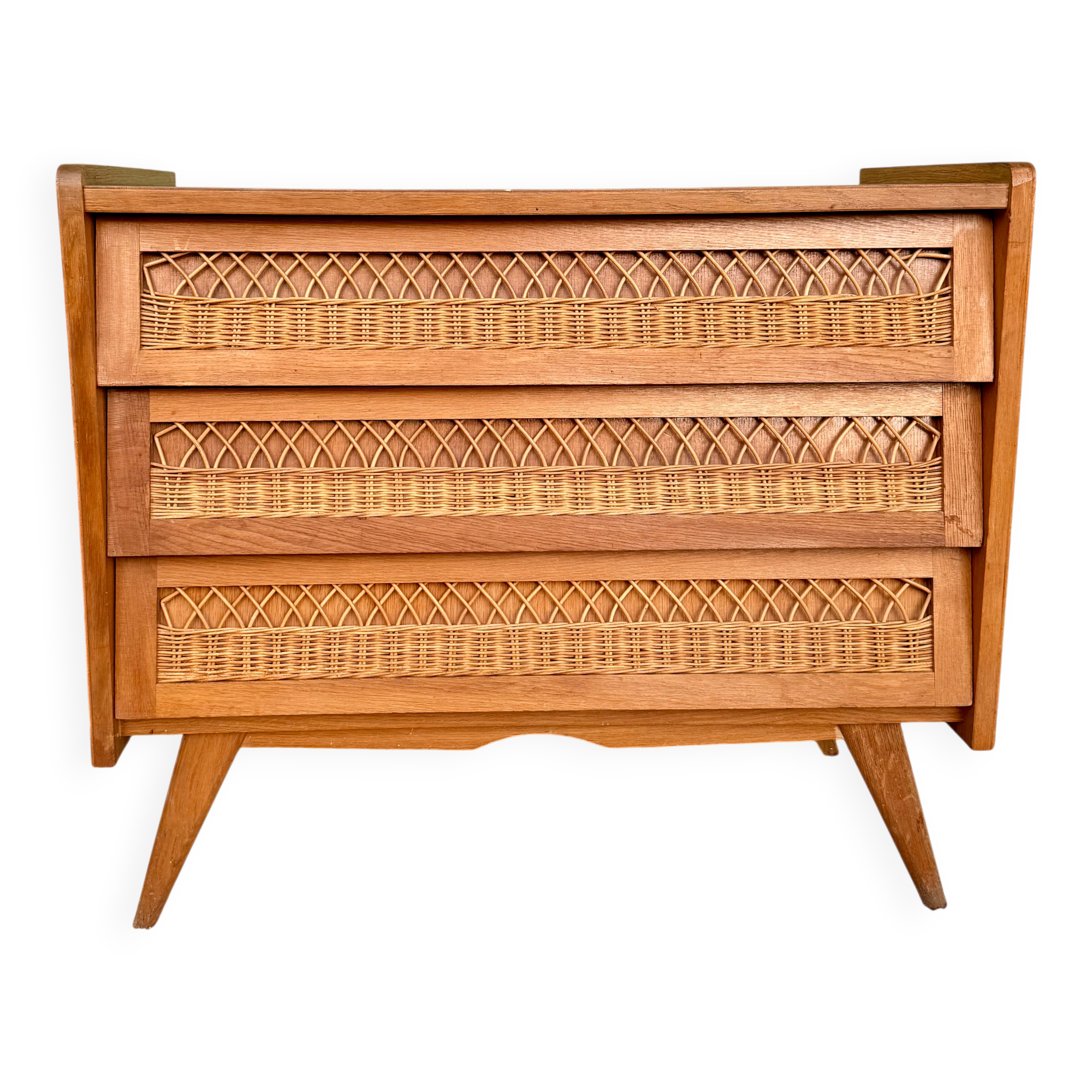 Rattan chest of drawers