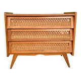 Rattan chest of drawers