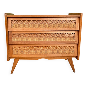 Rattan chest of drawers