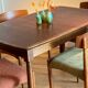 Vintage Scandinavian oak table "Mette"