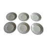 6 assiettes en faience luneville modele pierre