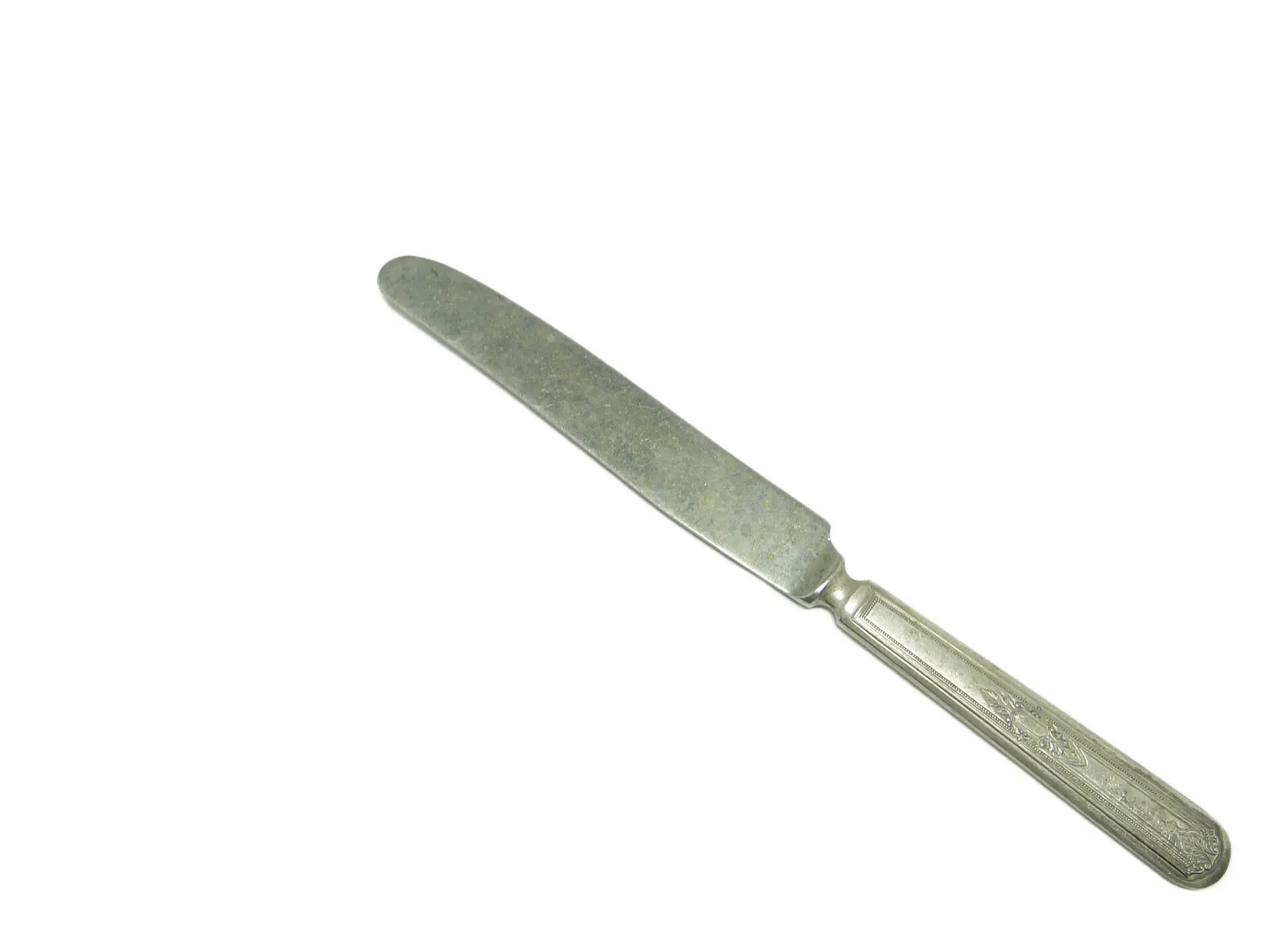Art Deco bread knife, silver-plated brass, Germany, 1930s