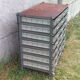Metal industrial locker with 21 drawers