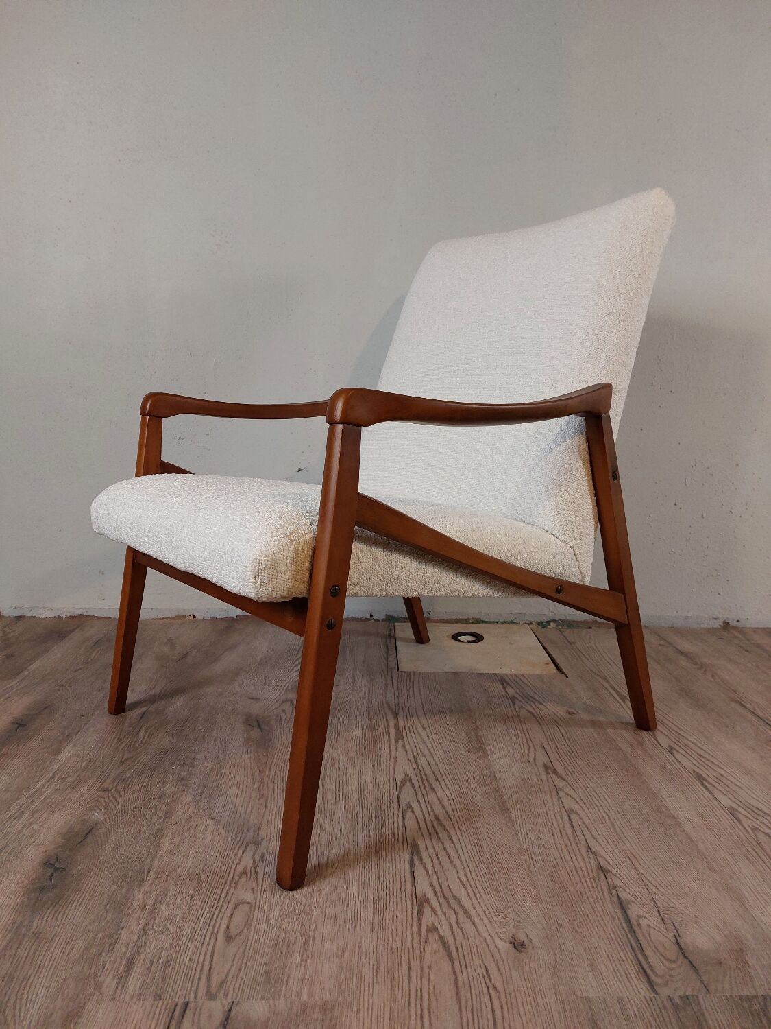 Pair of Jiroutek armchairs by Interier Praha, Vintage Czech 1960s