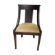 Old Empire-style gondola chair. Wooden chair - gold velvet. L48cm
