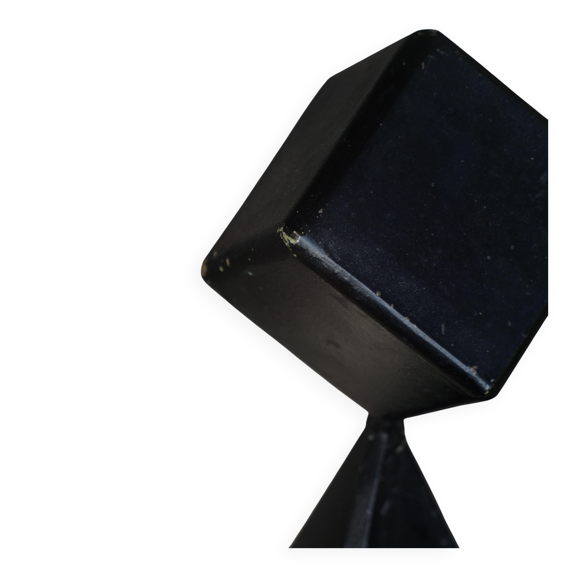 Abstract decorative Scandinavian metal sculpture from the mid-20th century, around the 1950s.