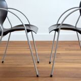 Pair of vintage 80s armchairs / chairs