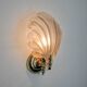 Shell wall lamp, murano glass, italy, 1970