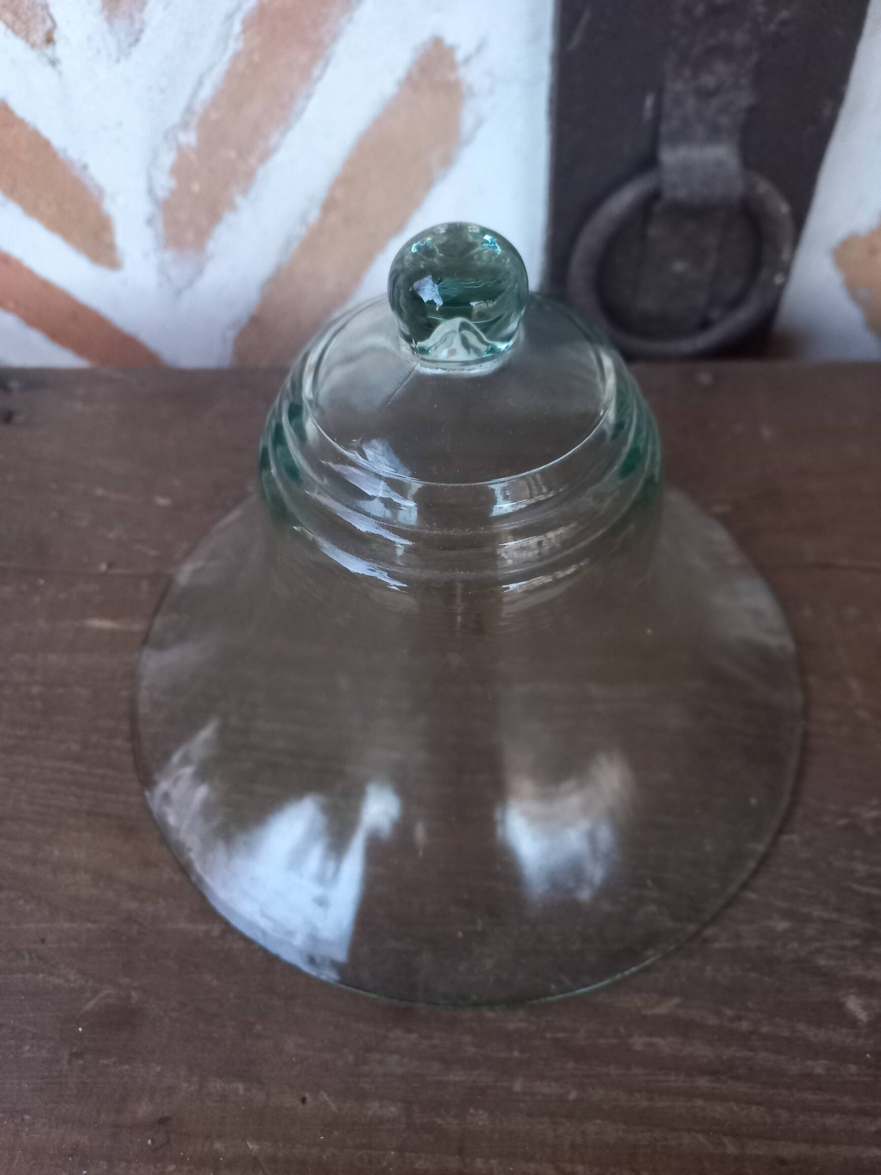 Cloche verre vert céladon
