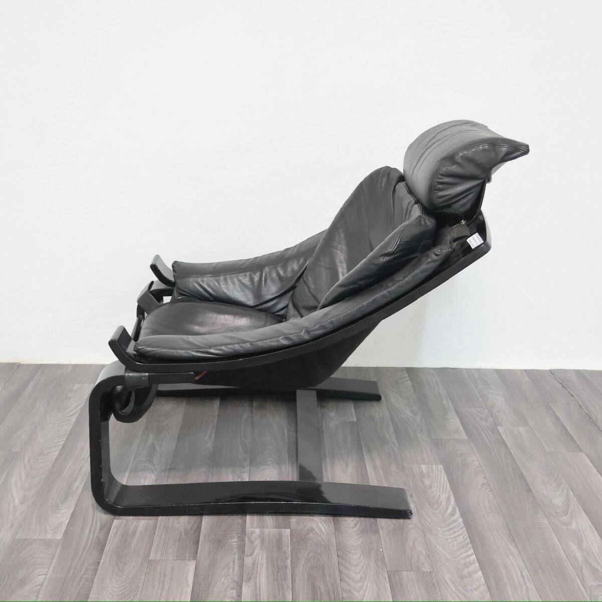 Leather Armchair by Åke Fribytter for Nelo Möbel, Sweden, 1970s