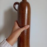 Bouteille en grès vernissé marron Amsterdamsche XIXe