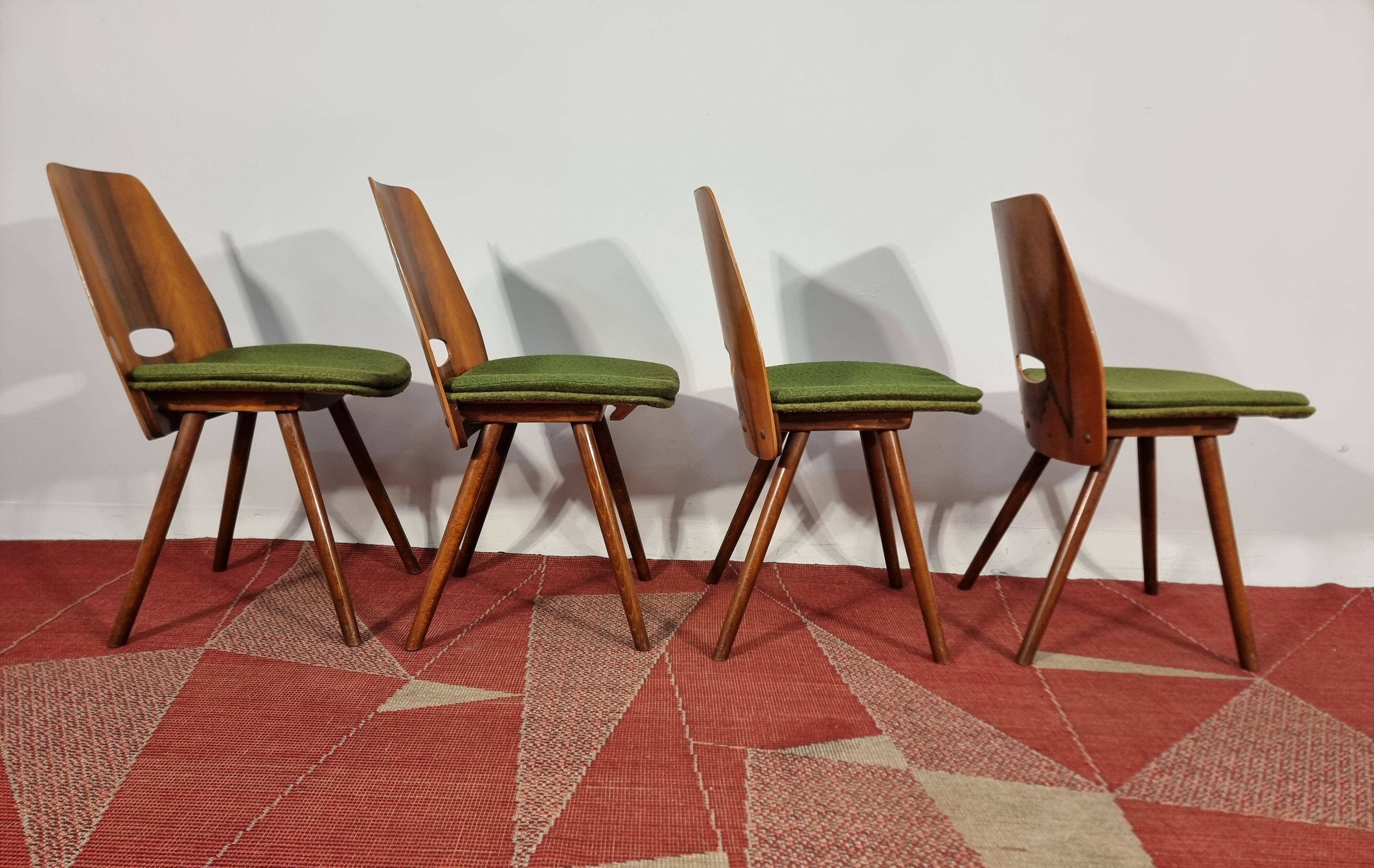 Vintage Dining Chairs 1970s, Set of 4