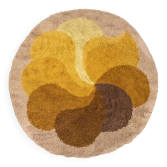 Orange and Brown Round "Flower" Desso Carpet