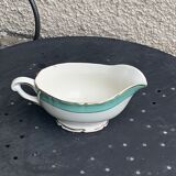 Hollow dish and saucière ceranord frsnce in semi white porcelain and vintage and collector's mint