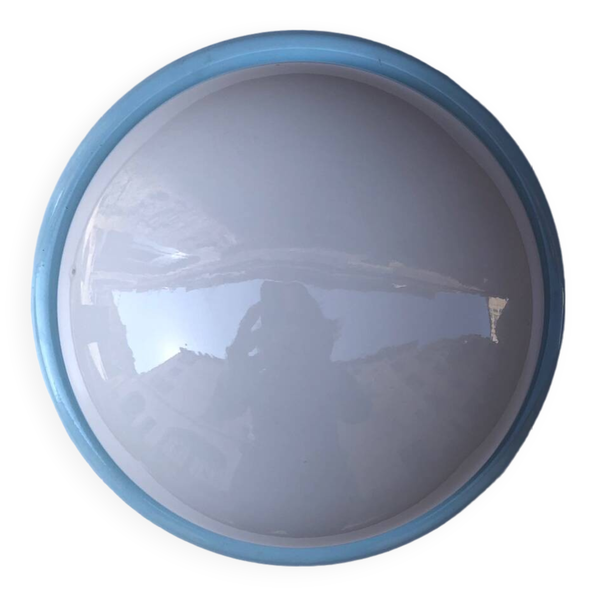 Wall or ceiling light in metal and glass