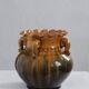Vase en céramique festonné à anses recourbées | Lettonie | Années 1960