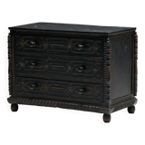 Commode à Tiroirs en Chêne Sculpté à la Main, France, 18ème Siècle