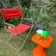 Vintage orange folding camping chair