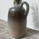 Beige ceramic vase signed Pierre Grau