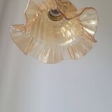 Amber glass pendant light