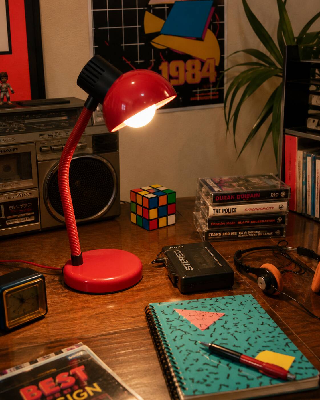 80s pop lamp Italian design