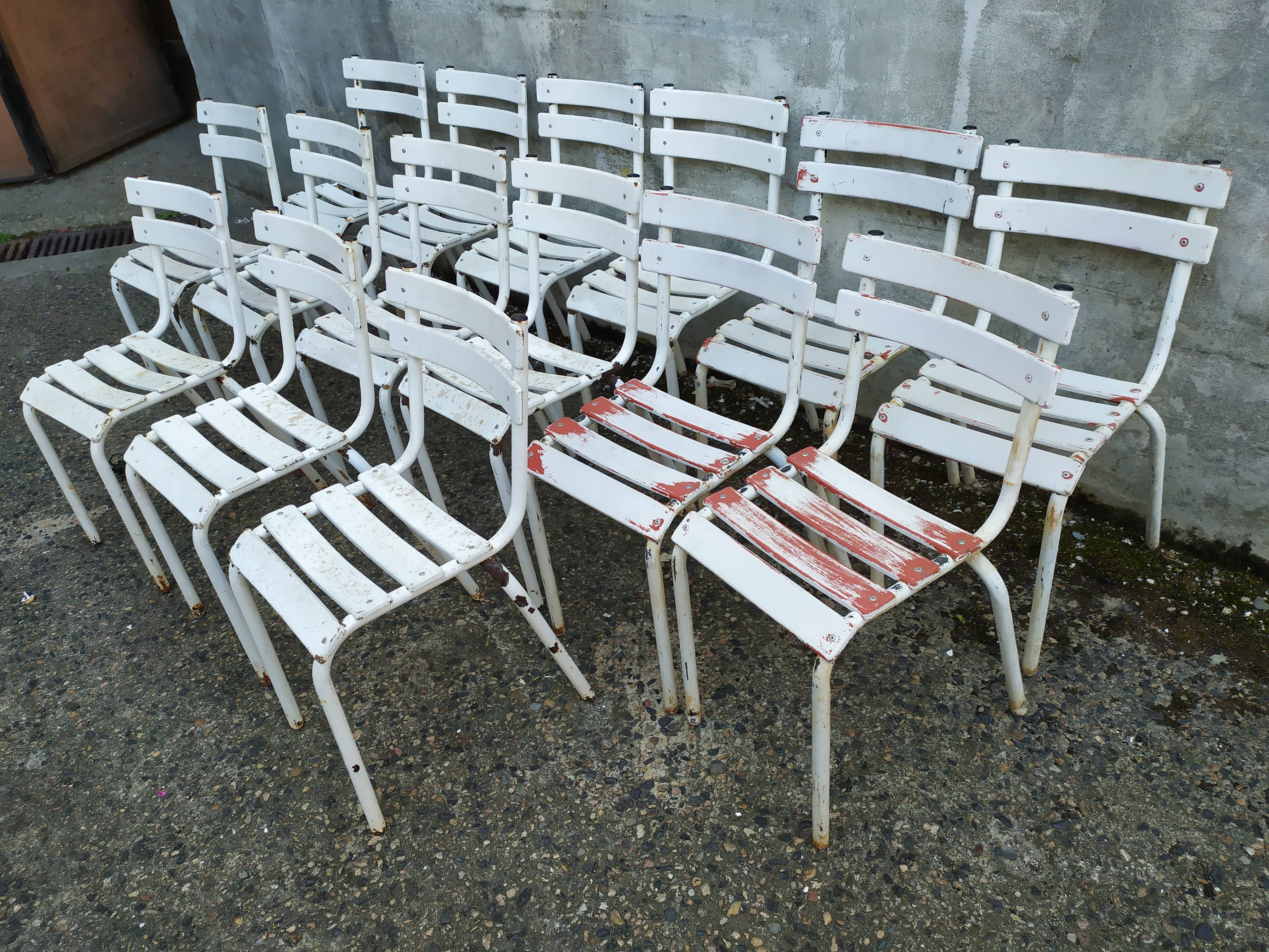 Set of chairs and tables bistro metal