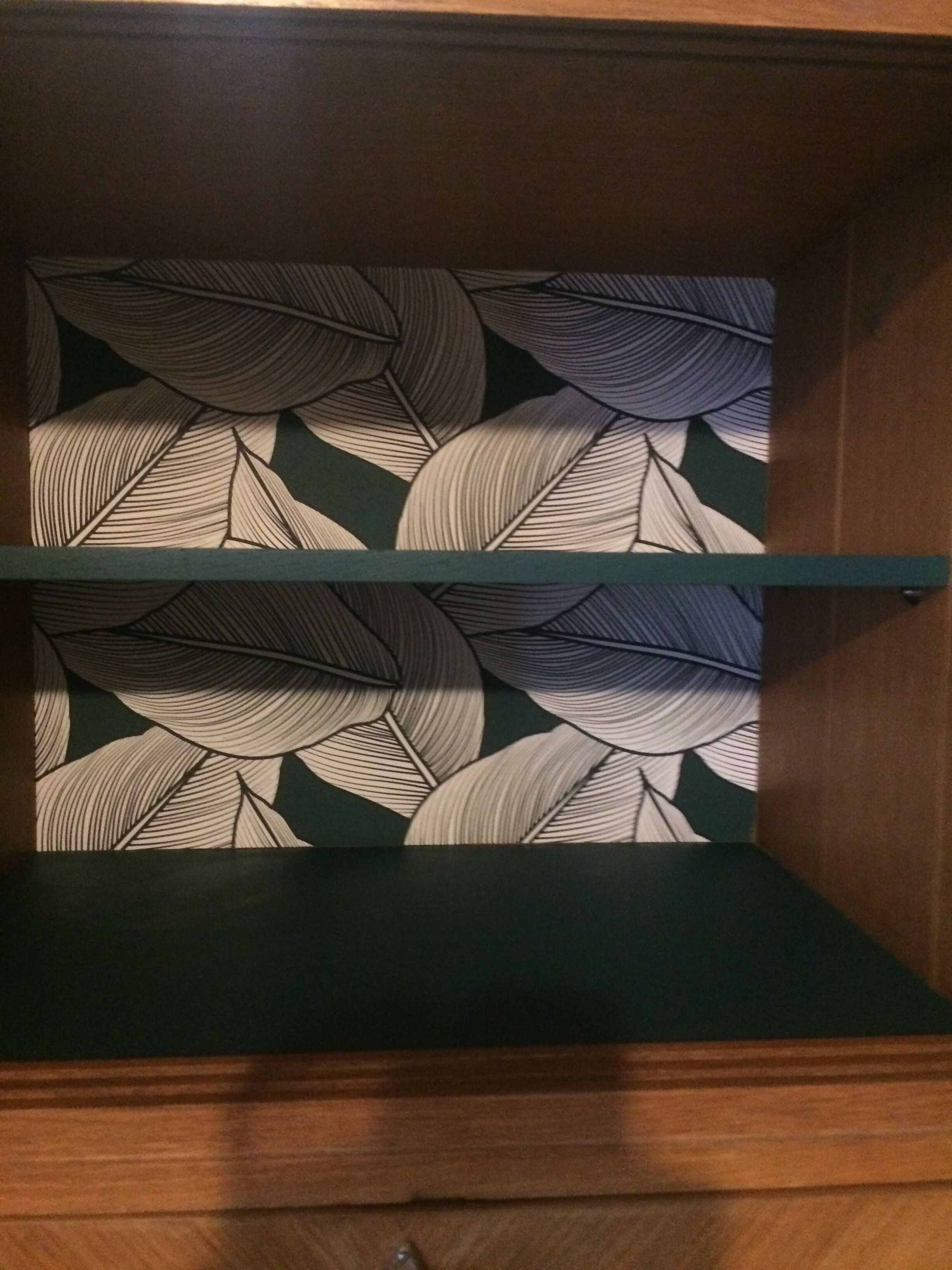 Secrétaire armoire bois en chevrons