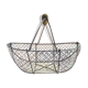 Panier vintage en métal et bois