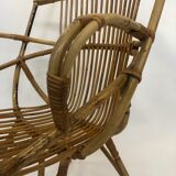 Van Rohe Noordwolde rattan chair, 1960s