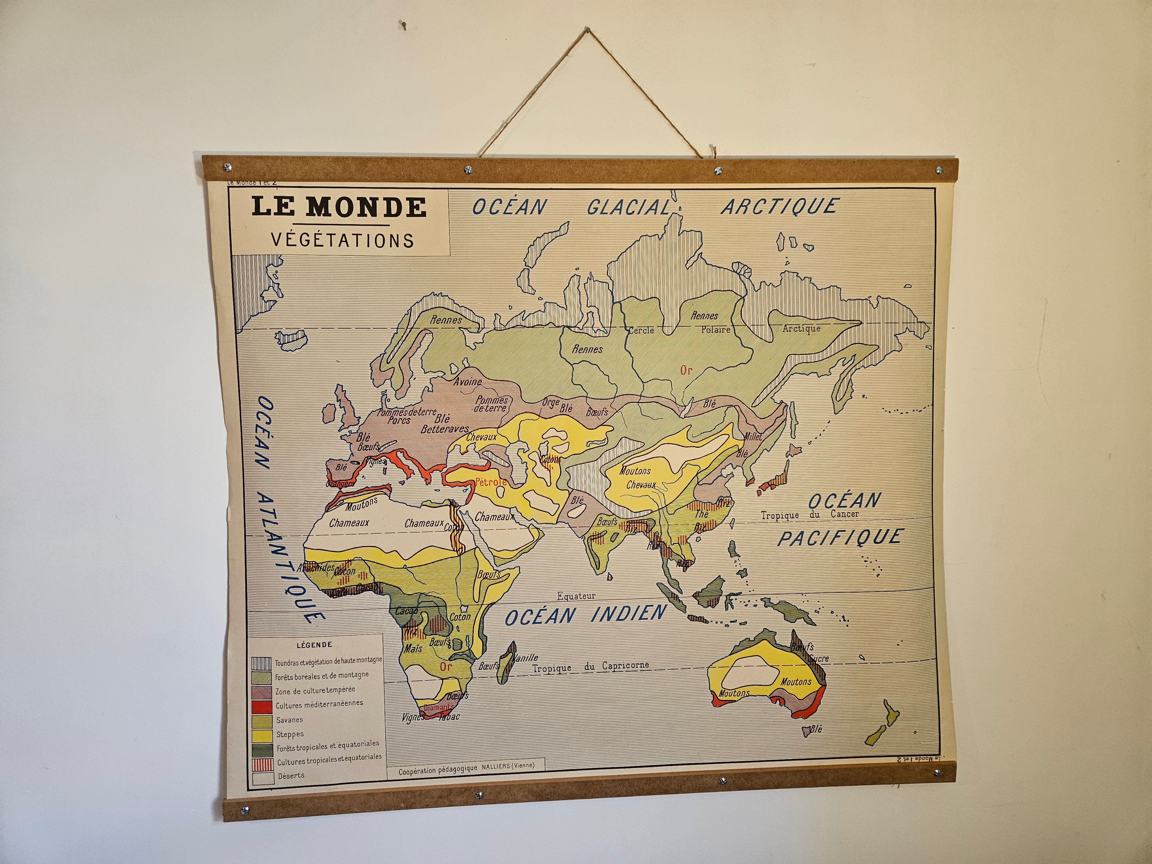 Old geography solar map 1960