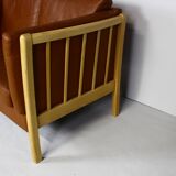 Brown Leather 2 Seater Sofa