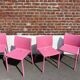 Set of 4 pink design AIR CHAIRS by Jason Morrison.