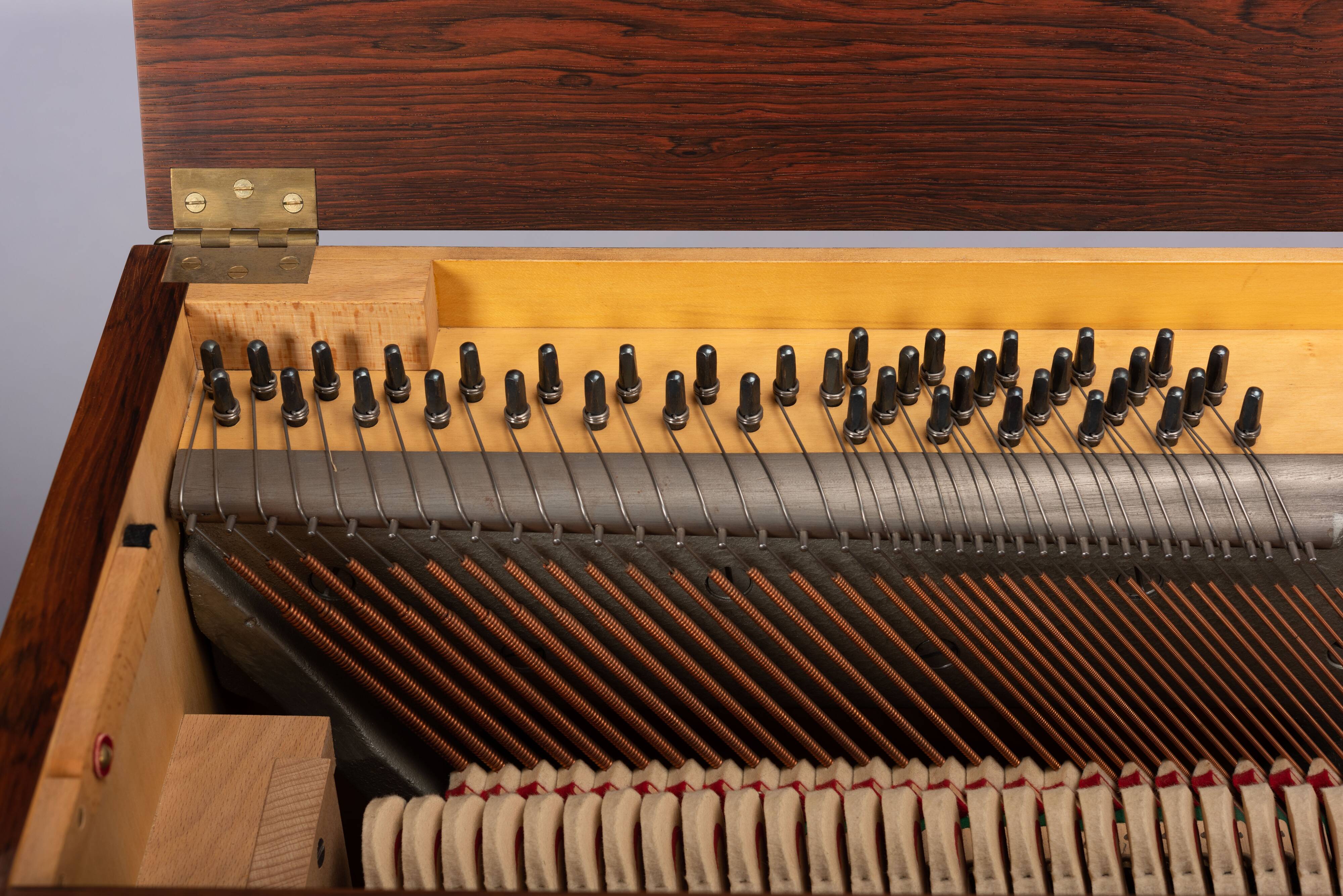 Danish mid-century modern hardwood pianette Bij Louis Zwicki, 1960s