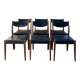 Lot de six chaises Scandinave en teck vintage 1960