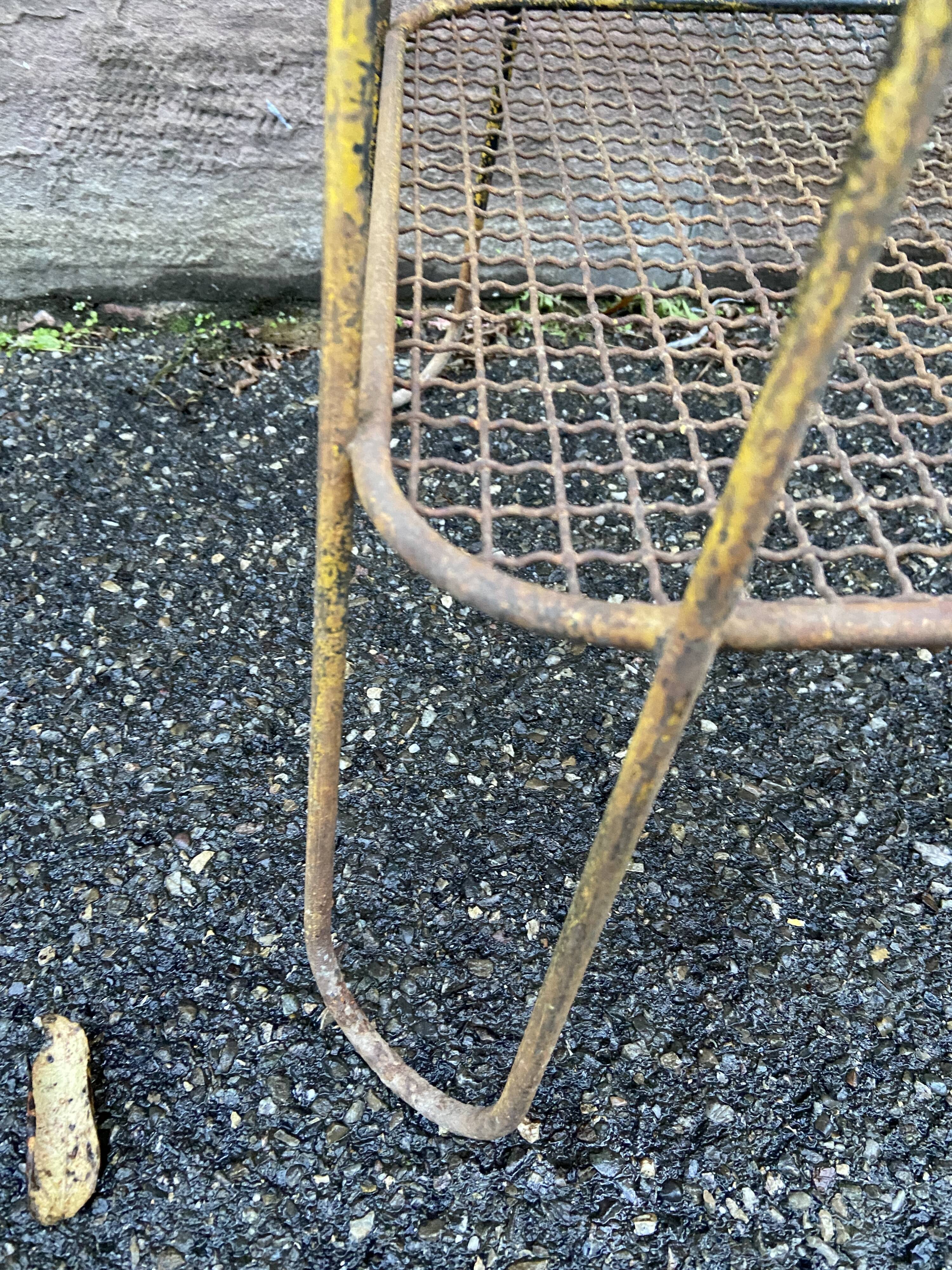 Vintage industrial harness serving hexagonal commercial console in metal & wood Vintage 1950