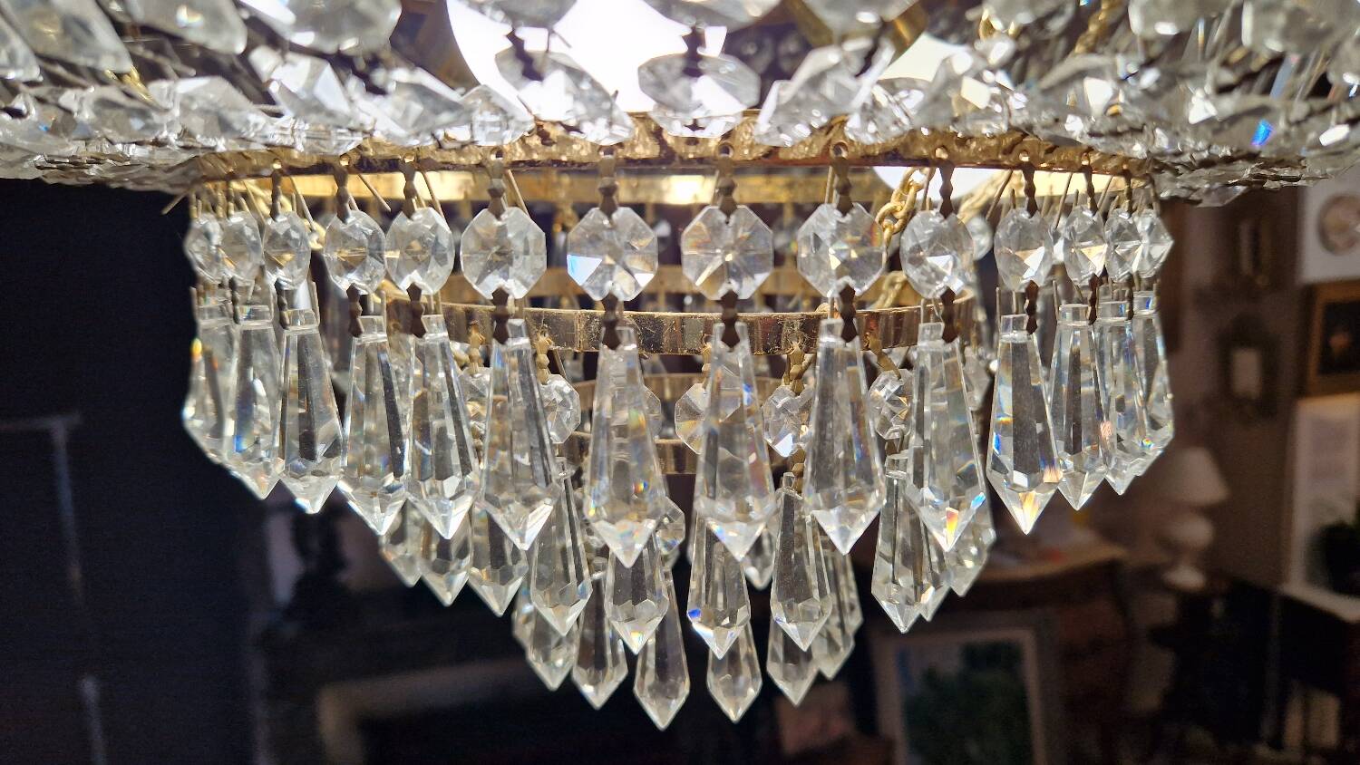 Lustre pampille vintage