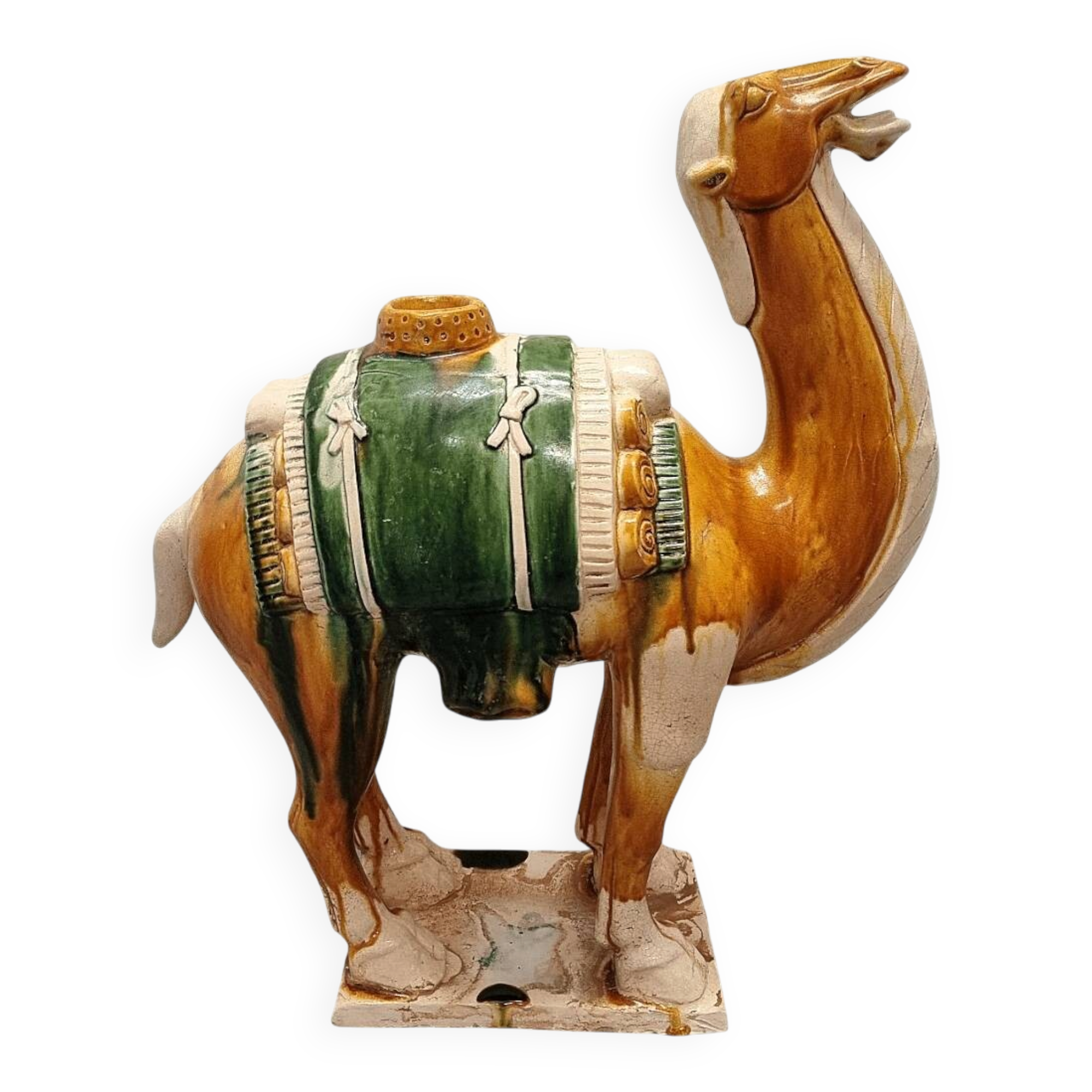Tang style ceramic dromedary with Sancai glaze