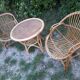 Rattan and bamboo living room