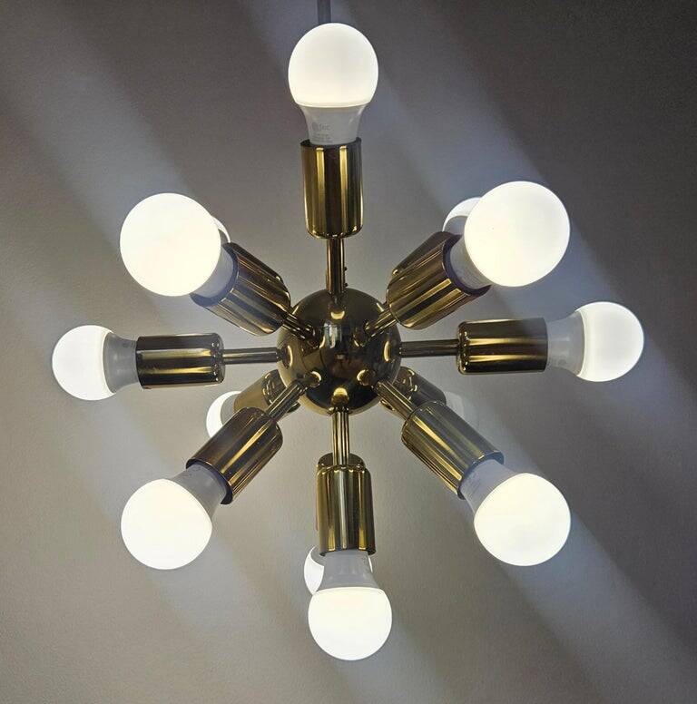 Rare Midcentury Chandelier Sputnik, Space Age, 1970s